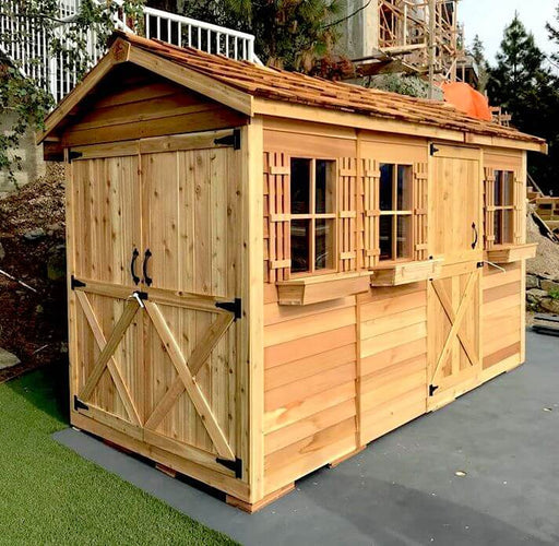how far from property line can i build a shed