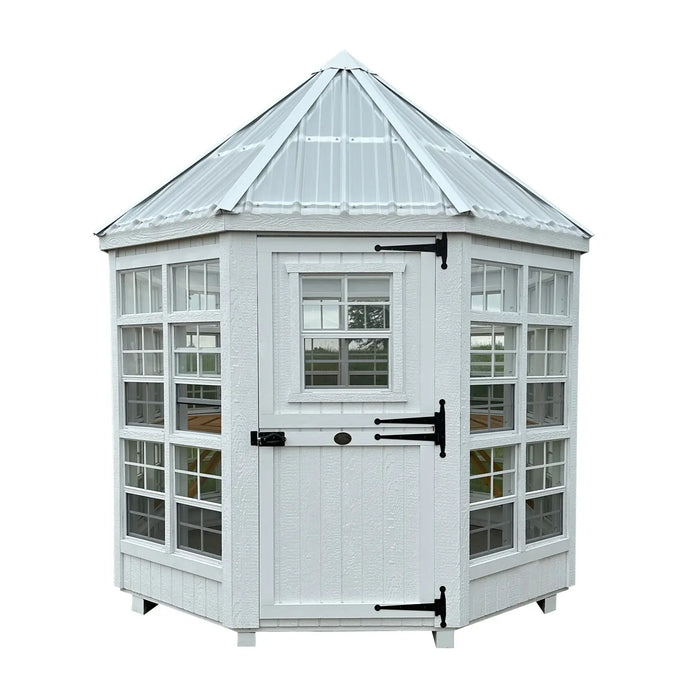 little cottage company 8x8 octagon greenhouse isolated