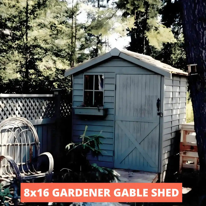 Cedarshed - Gardener Small Gable Shed Kit - in Gray