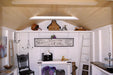 Cedarshed - Cedar House Storage Shed - Interior with Decorations