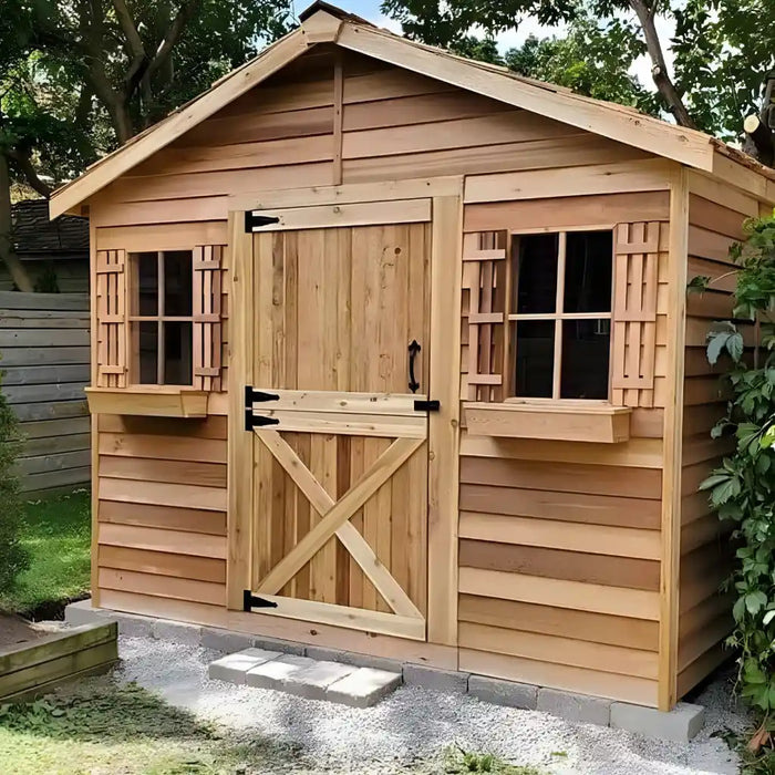 Cedarshed - Cedar House Storage Shed - Front