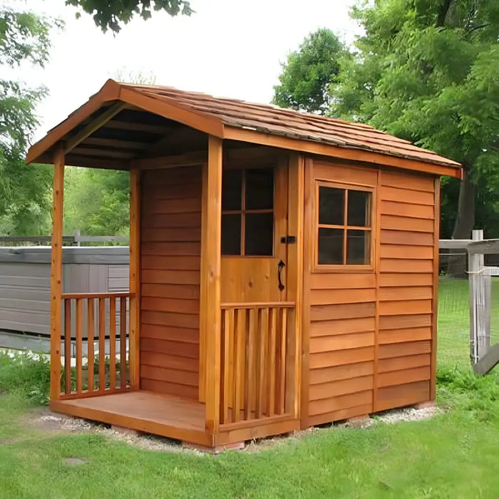 Cedarshed - Gardener's Delight Gable Porch Storage Shed - Fully Assembled