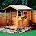 Cedarshed - Gardener's Delight Gable Porch Storage Shed - with Flowers