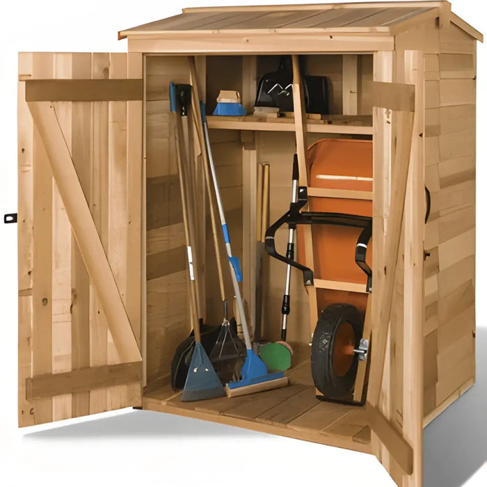 Cedarshed - DIY 4x4 Green Pod Wooden Garbage Can & Recycling Bin Shed Kits - Storage Shed