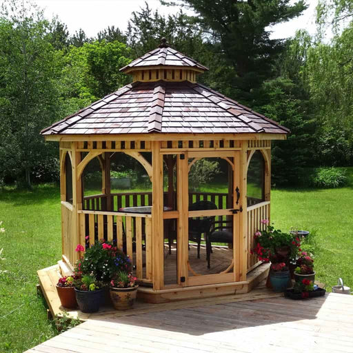 Outdoor Living Today - 10′ Bayside Gazebo with Screen Kit - Main
