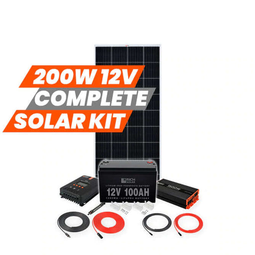 200 Watt Complete Solar Kit - Contents