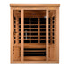 Golden Designs Dynamic Vila 3-person Infrared Sauna with Ultra Low EMF in Canadian Hemlock - Front View