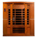 Golden Designs Dynamic Bergamo 4-person Infrared Sauna with Low EMF in Canadian Hemlock - Front View
