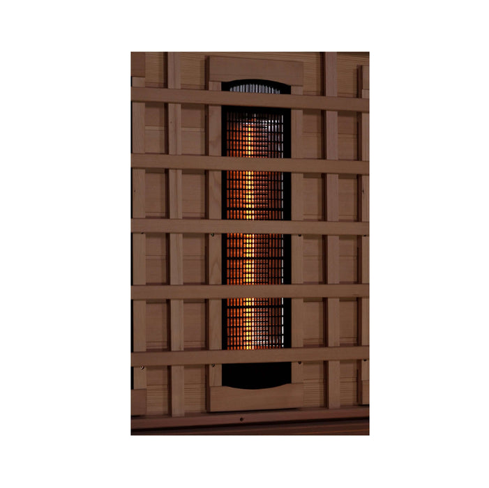 Golden Designs 4-person Full Spectrum Infrared Sauna with Near Zero EMF with Himalayan Salt Bar in Canadian Hemlock - Panel