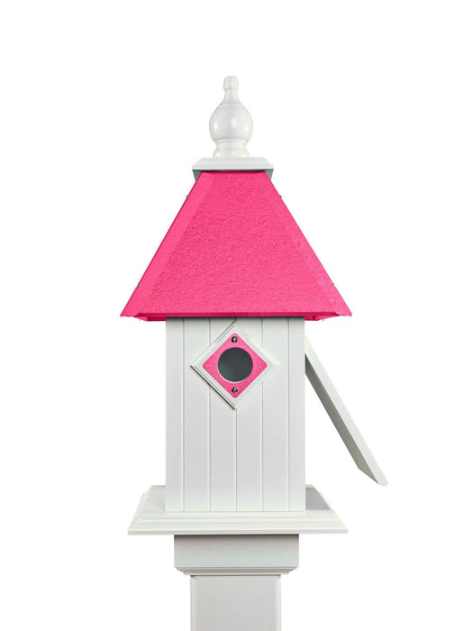 pink birdstead birdhouse cathedral bird house