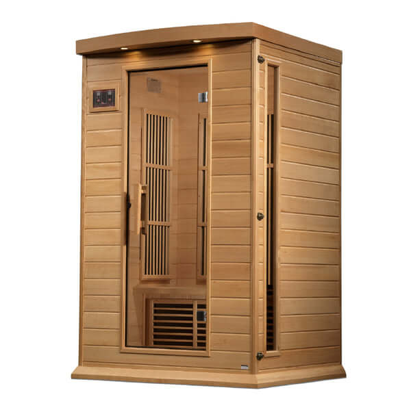 Golden Designs Maxxus 2-Person FAR Infrared Sauna with Near Zero EMF in Canadian Hemlock