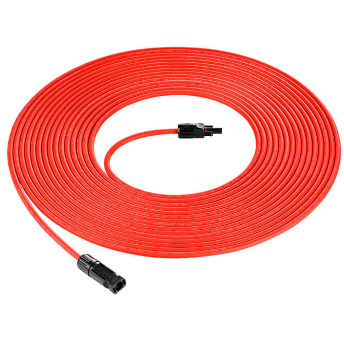 10 Gauge 50 Feet Solar Extension Cable Red