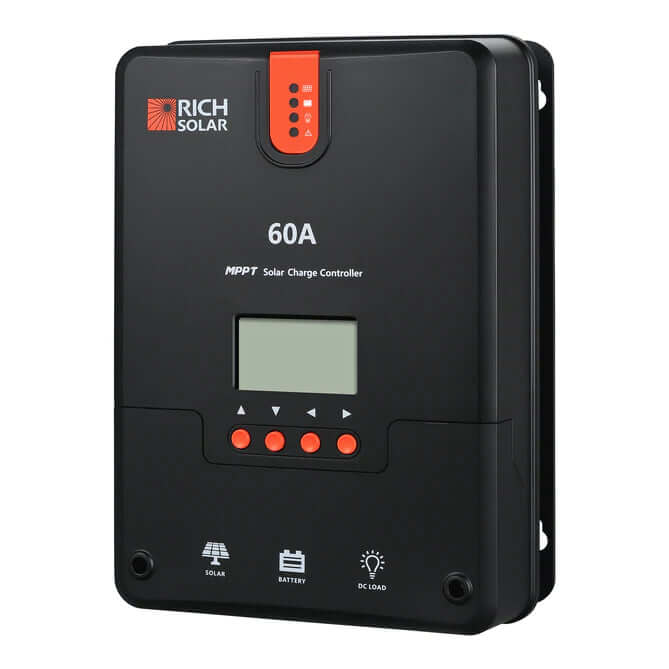 60 Amp MPPT Solar Charge Controller - Front View