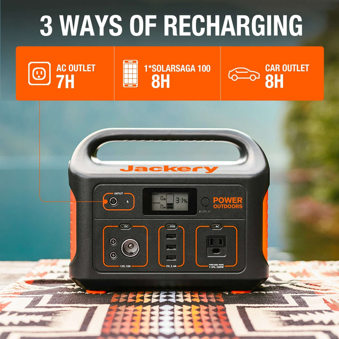Jackery Solar Generator 550 (Jackery 550+ SolarSaga 100W) - Charging Ports