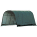 ShelterLogic 12x20x10 Round Style Run-In Shelter with Green Cover - Full View