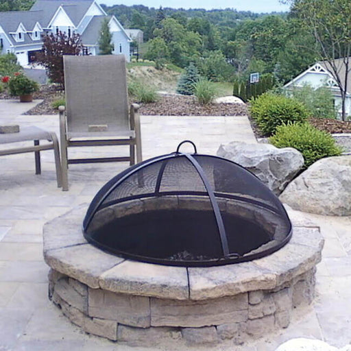 Master Flame Fire Pit Screen, Lift Off Dome, Carbon Steel - Outdoor