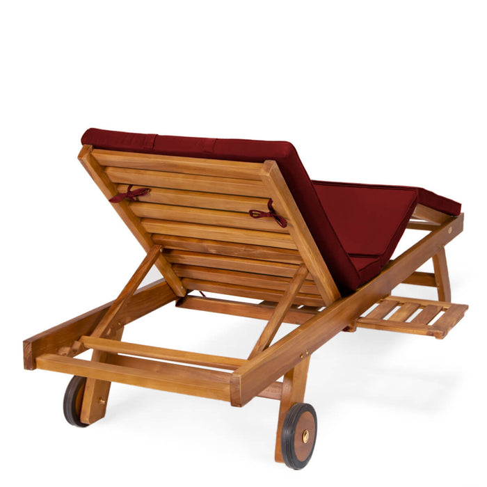 Multi-position Chaise Lounger - Back View Red