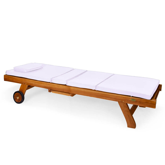Multi-position Chaise Lounger - Stretched Royal White