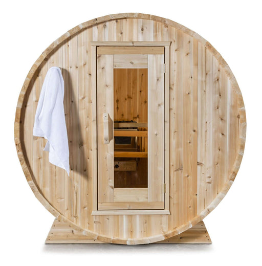 Canadian Timber Harmony - Outdoor Barrel Sauna - Front View