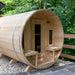 Dundalk - Canadian Timber Tranquility Outdoor Barrel Sauna CTC2345 - Side View of Front Porch