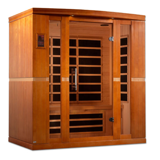Golden Designs Dynamic Bergamo 4-person Infrared Sauna with Low EMF in Canadian Hemlock - Full View