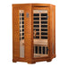 Golden Designs Dynamic Heming 2-person Infrared Sauna with Low EMF in Canadian Hemlock - Full View