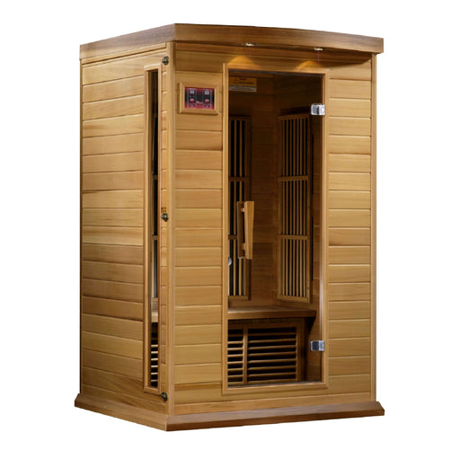 Golden Designs Maxxus 2-Person Infrared Sauna with Near Zero EMF in Canadian Red Cedar - Full View