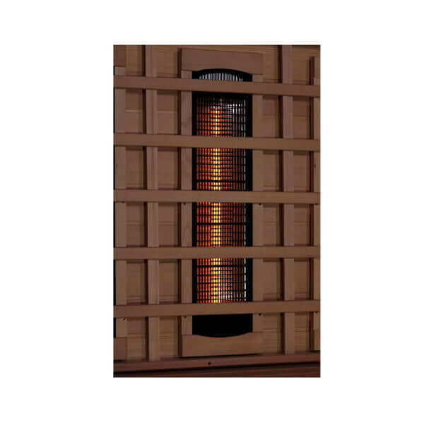 Golden Designs - Reserve Edition 3-Person Full Spectrum Infrared Sauna with Himalayan Salt Bar - Near Zero EMF - Infrared Heater