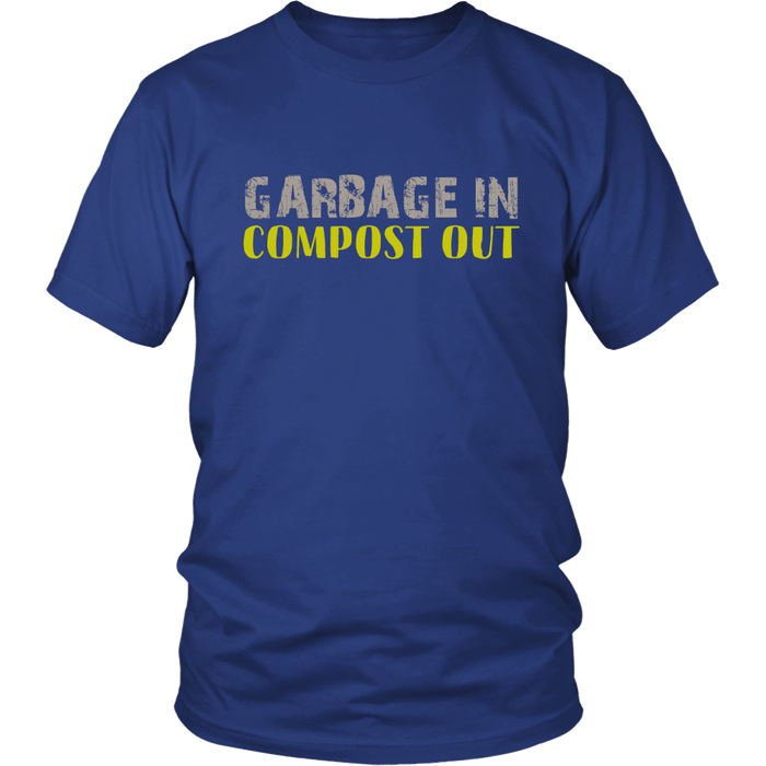 Garbage In Compost Out | Homestead Composting Mens T-Shirt - Royal Blue