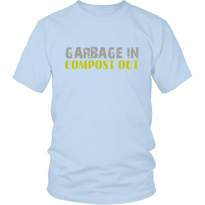 Garbage In Compost Out | Homestead Composting Mens T-Shirt - Ice Blue