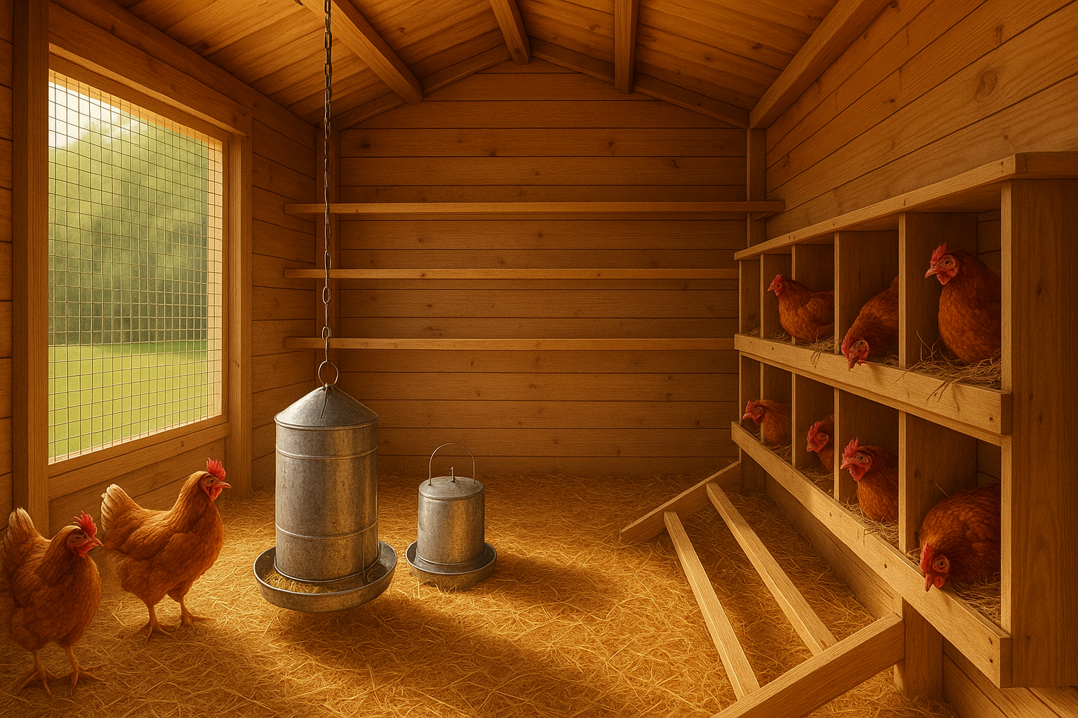Chicken Coop Design: Getting Nesting Boxes and Roosts Right