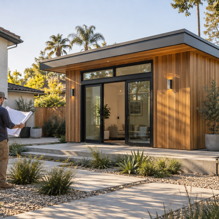 Modern California backyard ADU reviewed by a builder