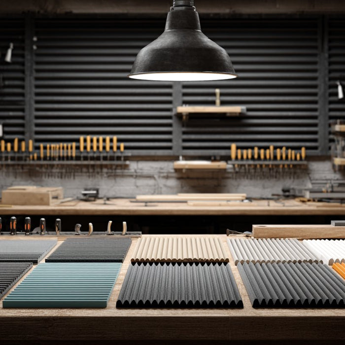 Acoustic wall panels offer practical sound dampening and a modern look for interiors