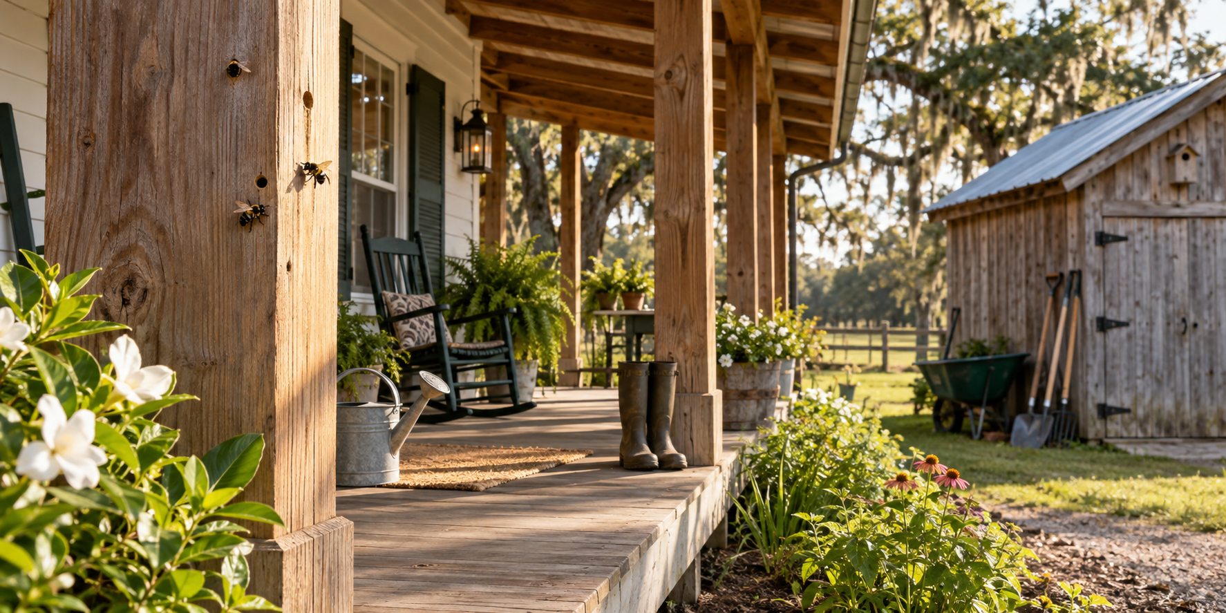 What Louisiana Homeowners Should Know About Carpenter Bees Around Wood Structures