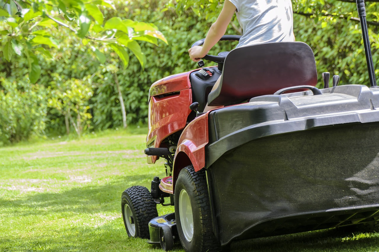 what size shed for riding lawn mower