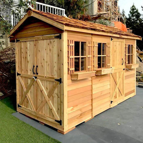 how far from property line can i build a shed