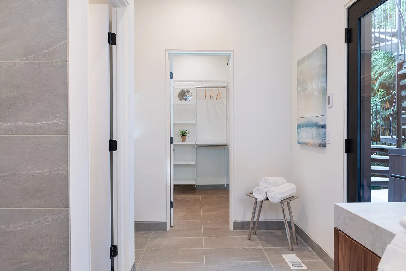 Modern bathroom in a Seattle home addition