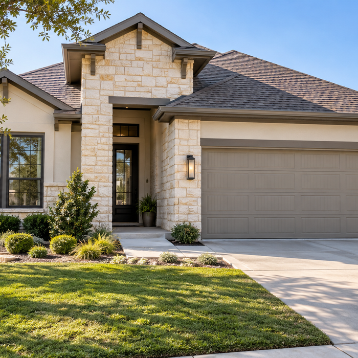 HOA-compatible garage door on a Cedar Park home