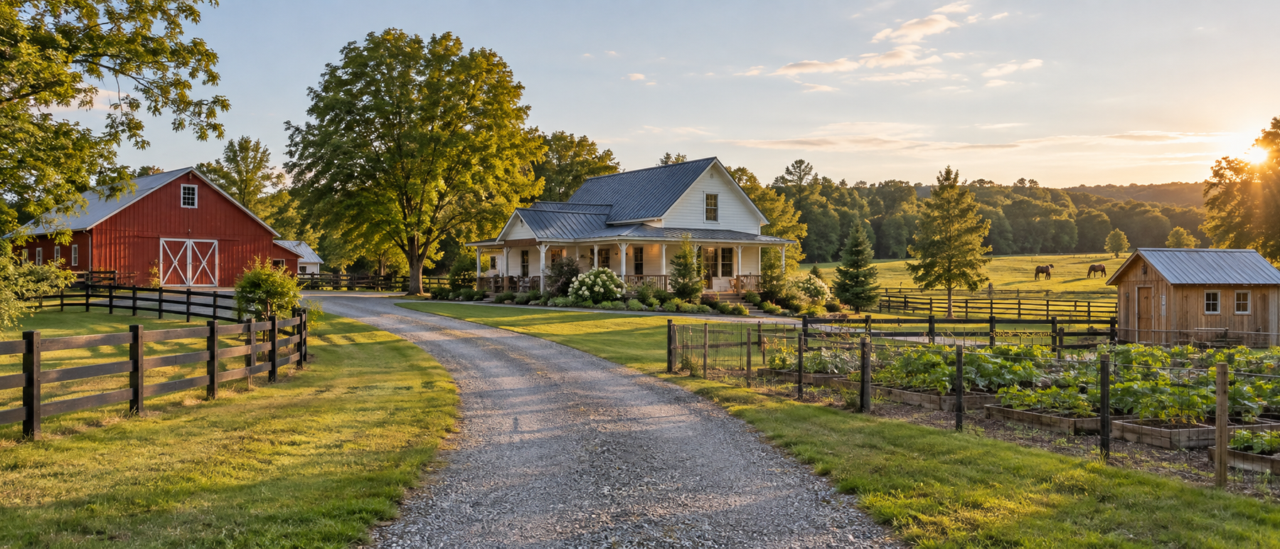 Well-maintained rural homestead prepared for a property showing