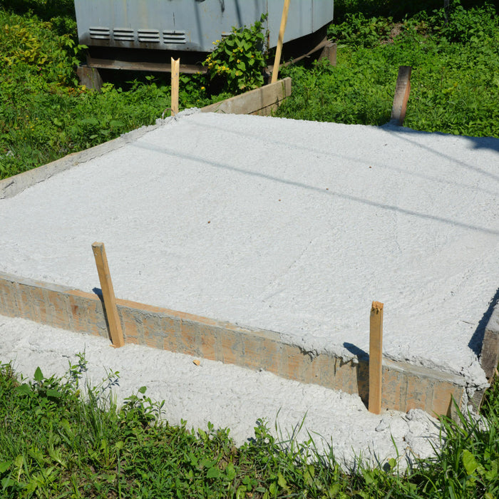 how to build a concrete shed base 