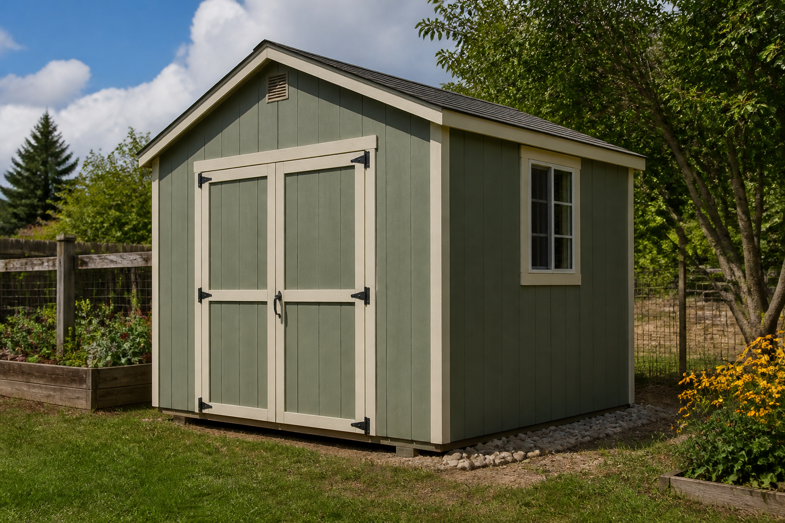 how tall is a 10x12 shed