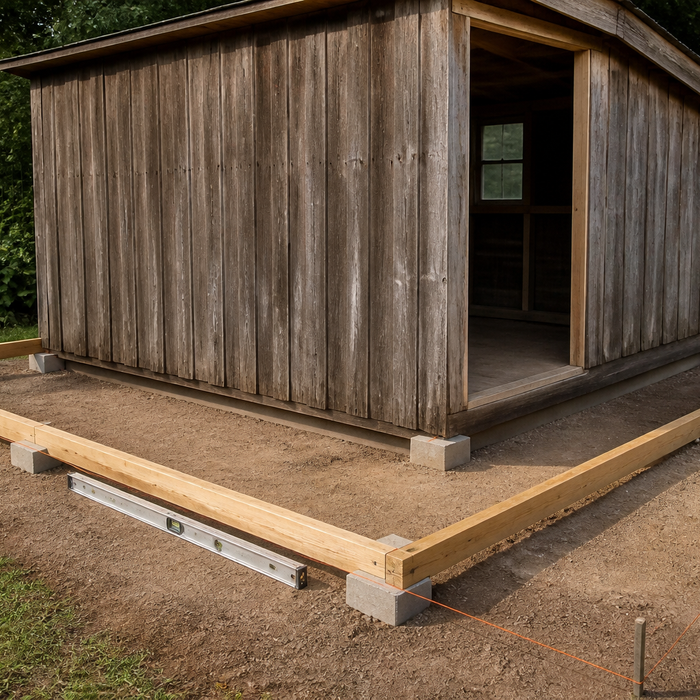 how to square a shed