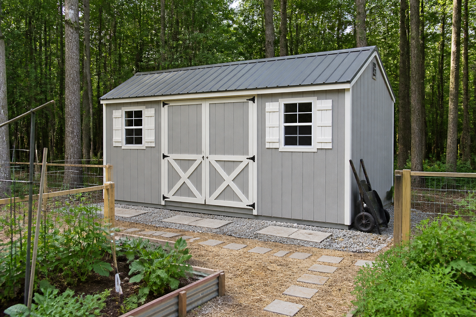 how many square feet is a 12x24 shed