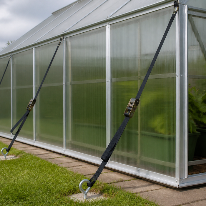 how to secure a greenhouse from wind