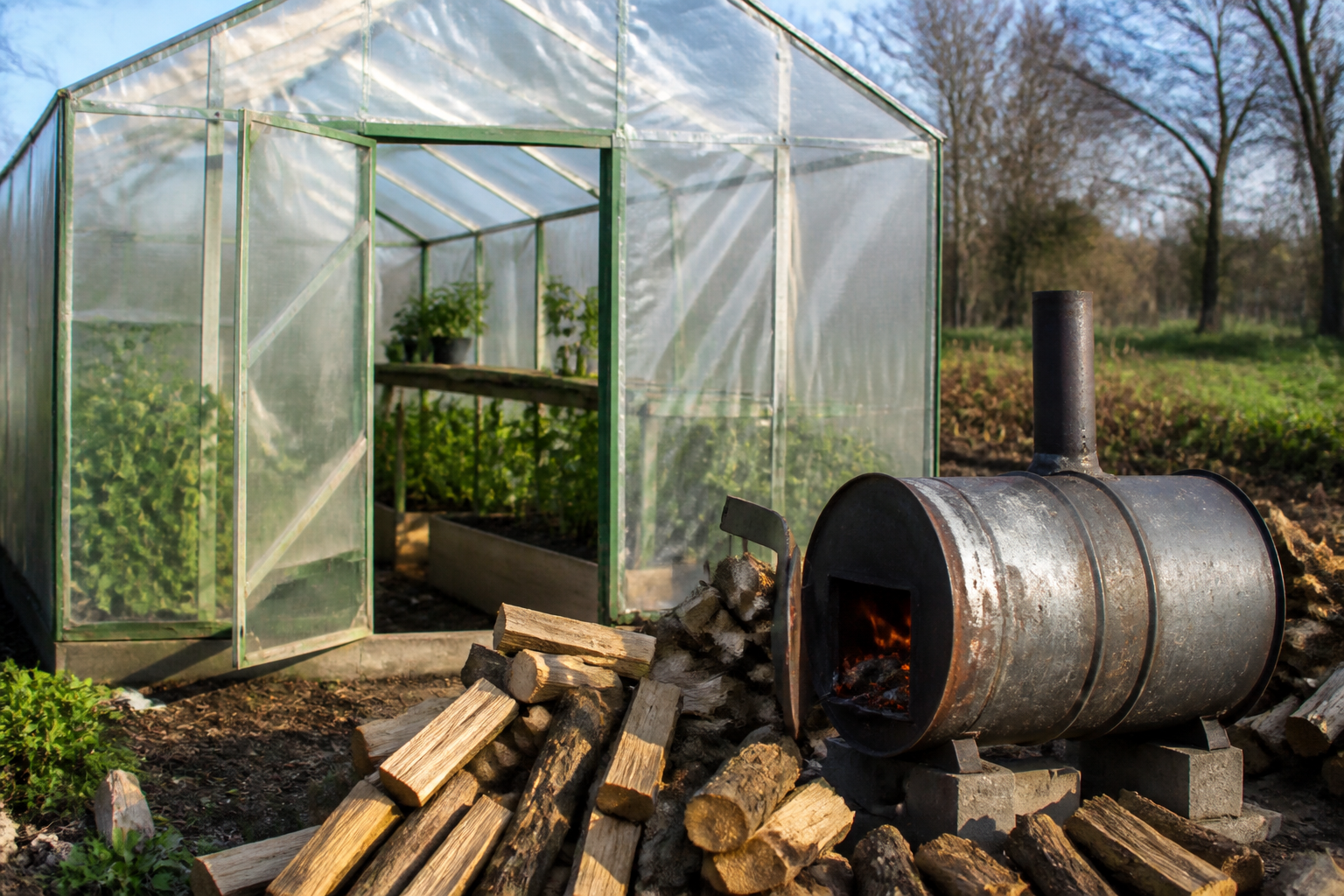 cheapest way to heat a greenhouse