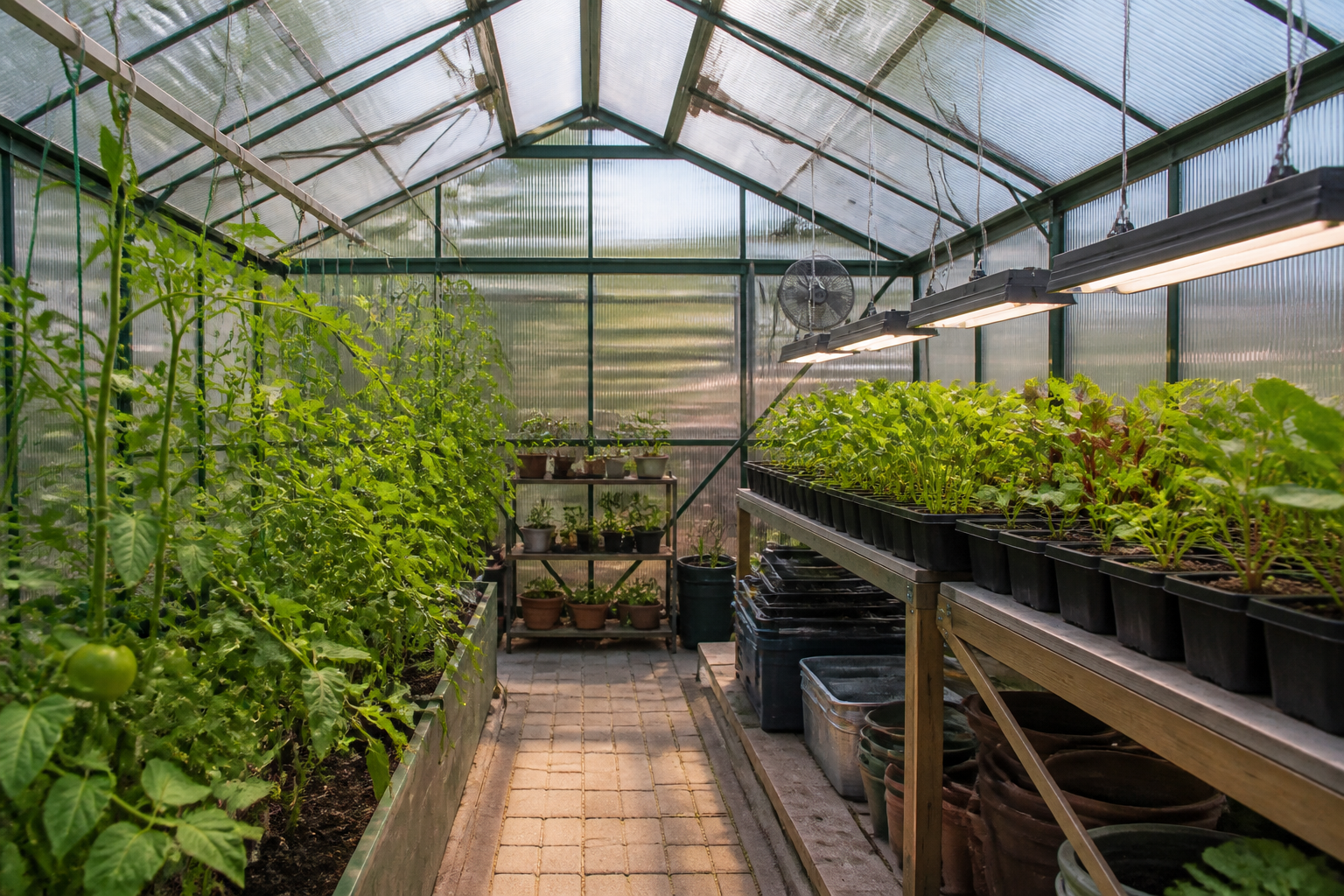 do you need grow lights in a greenhouse