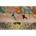 Rolled rug edge showing the hand-tufted wool pile