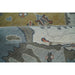 Folded edge showing textured wool pile and profile of hand knotted traditional area rug
