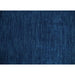 Close view of the blue rug field showing its woven textile texture