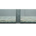 Low side view of rug edge profile with ruler